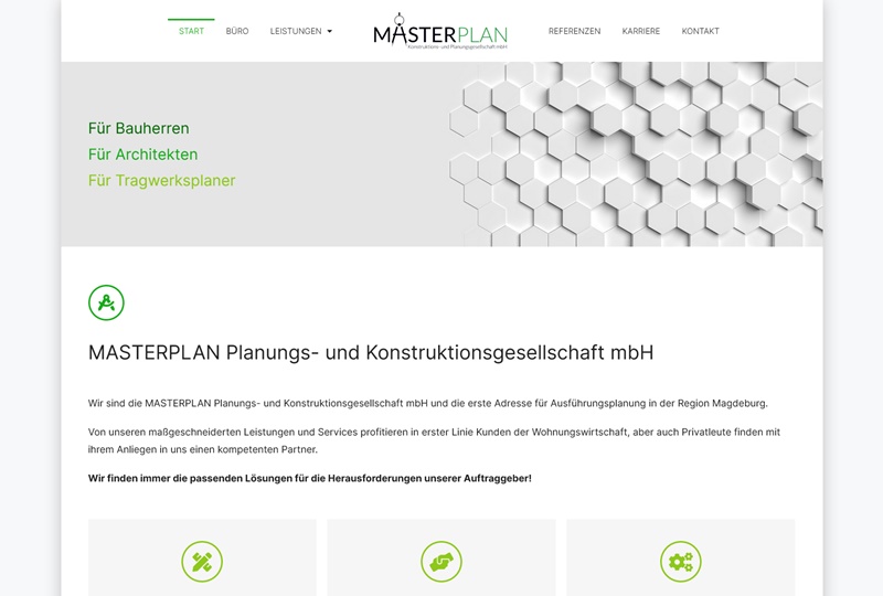 Masterplan Bau Webdesign Referenz